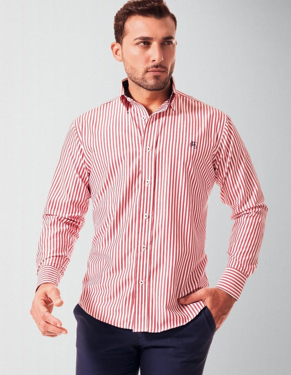 Camisa Rayas Rojas