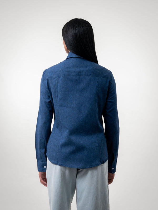 Camisa Lino Azul Marino