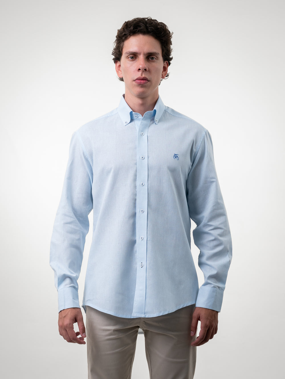 Camisa Lino Azul Cielo