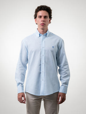 Camisa Lino Azul Cielo