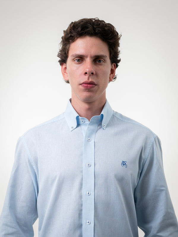 Camisa Lino Azul Cielo