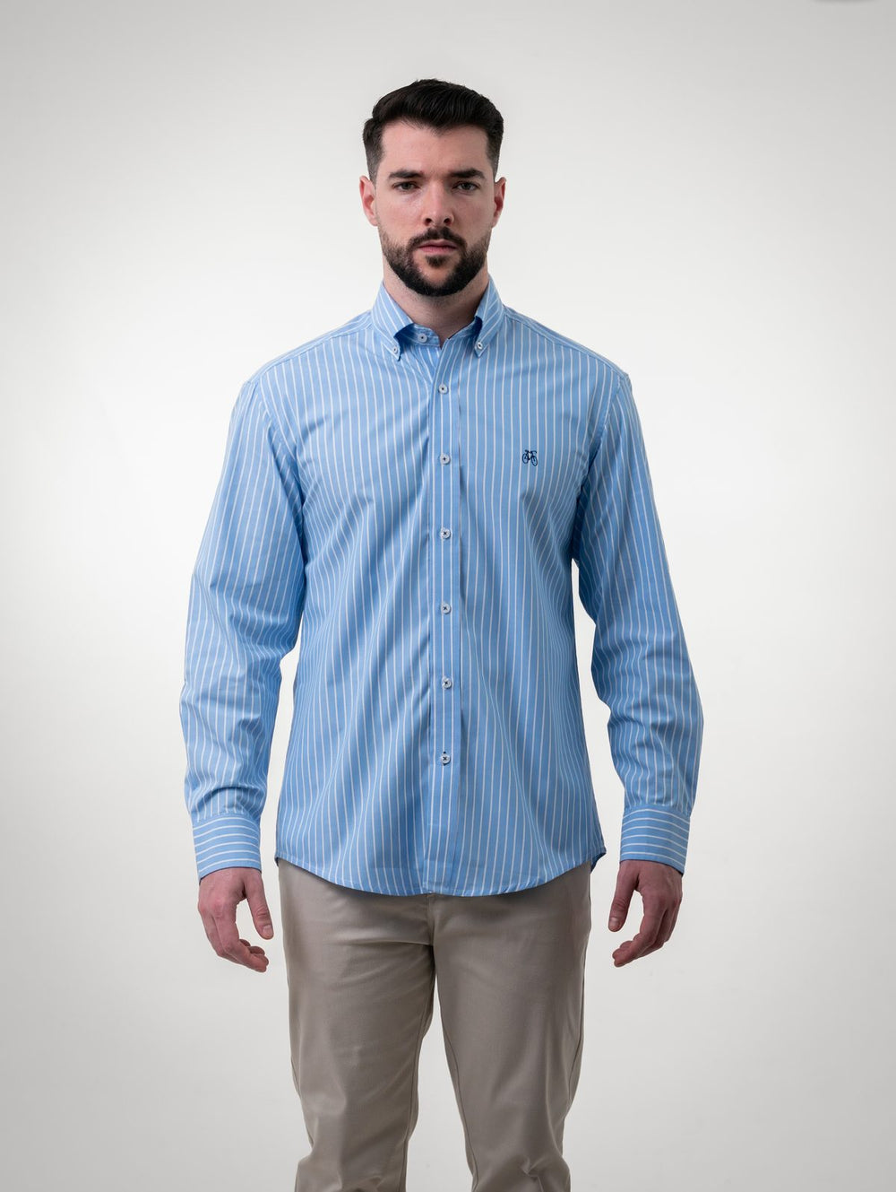 Camisa Rayas Celeste