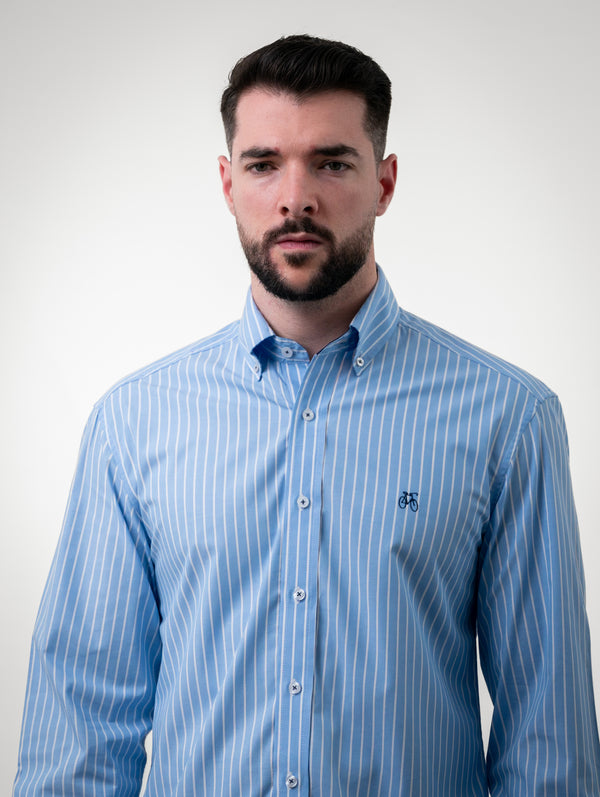 Camisa Rayas Celeste