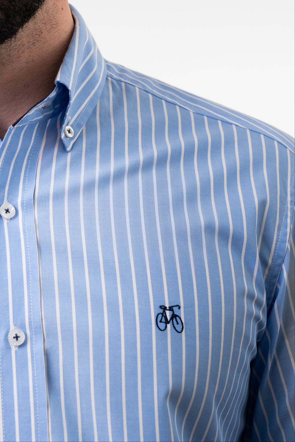 Camisa Rayas Celeste