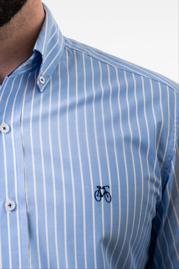 Camisa Rayas Celeste