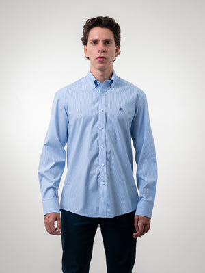 Camisa Cuadros Azul Cielo