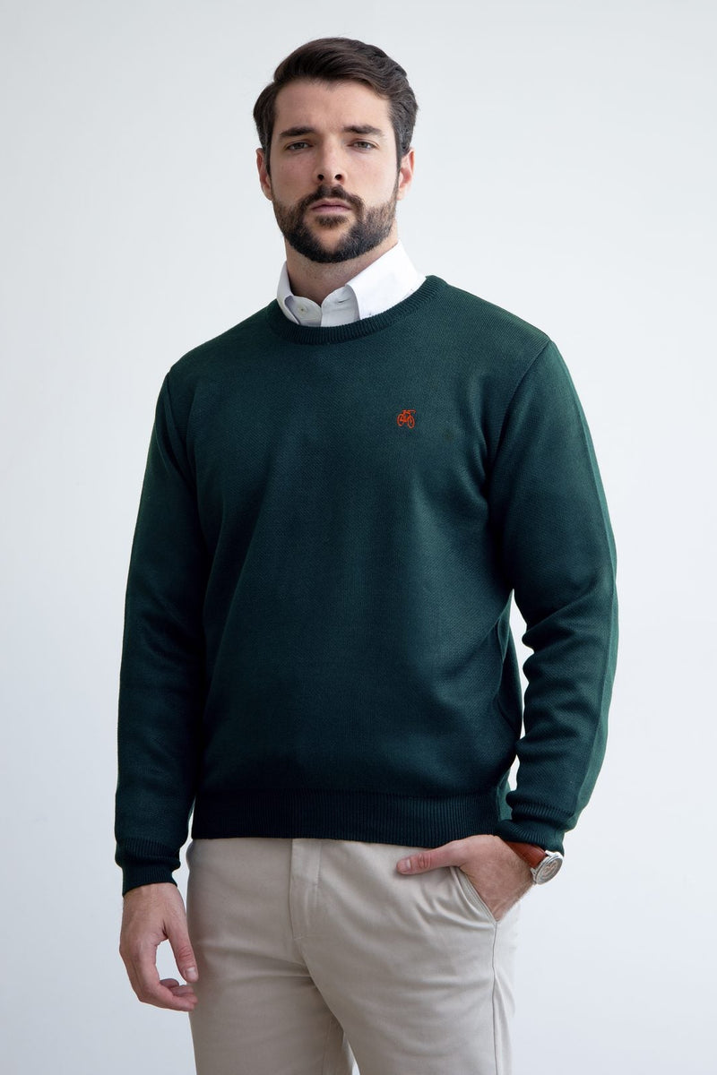 Suéter Cuello Redondo Verde