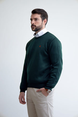 Suéter Cuello Redondo Verde