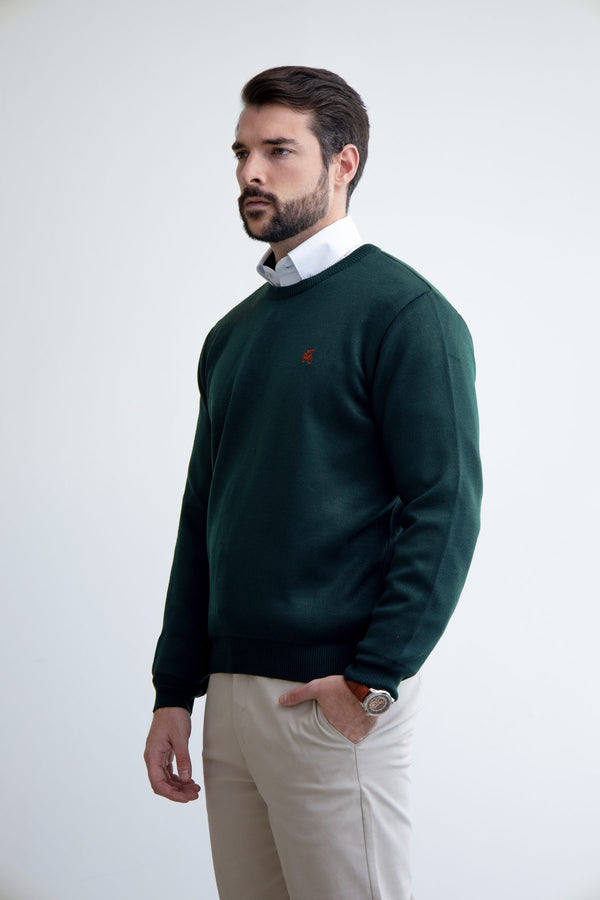 Suéter Cuello Redondo Verde