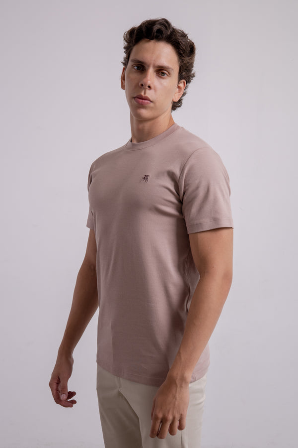 Franela Marrón Cuello Redondo