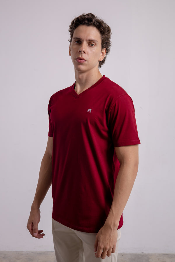 Franela Vinotinto Cuello V