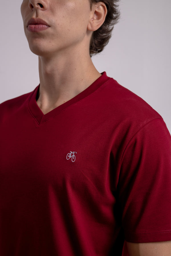 Franela Vinotinto Cuello V