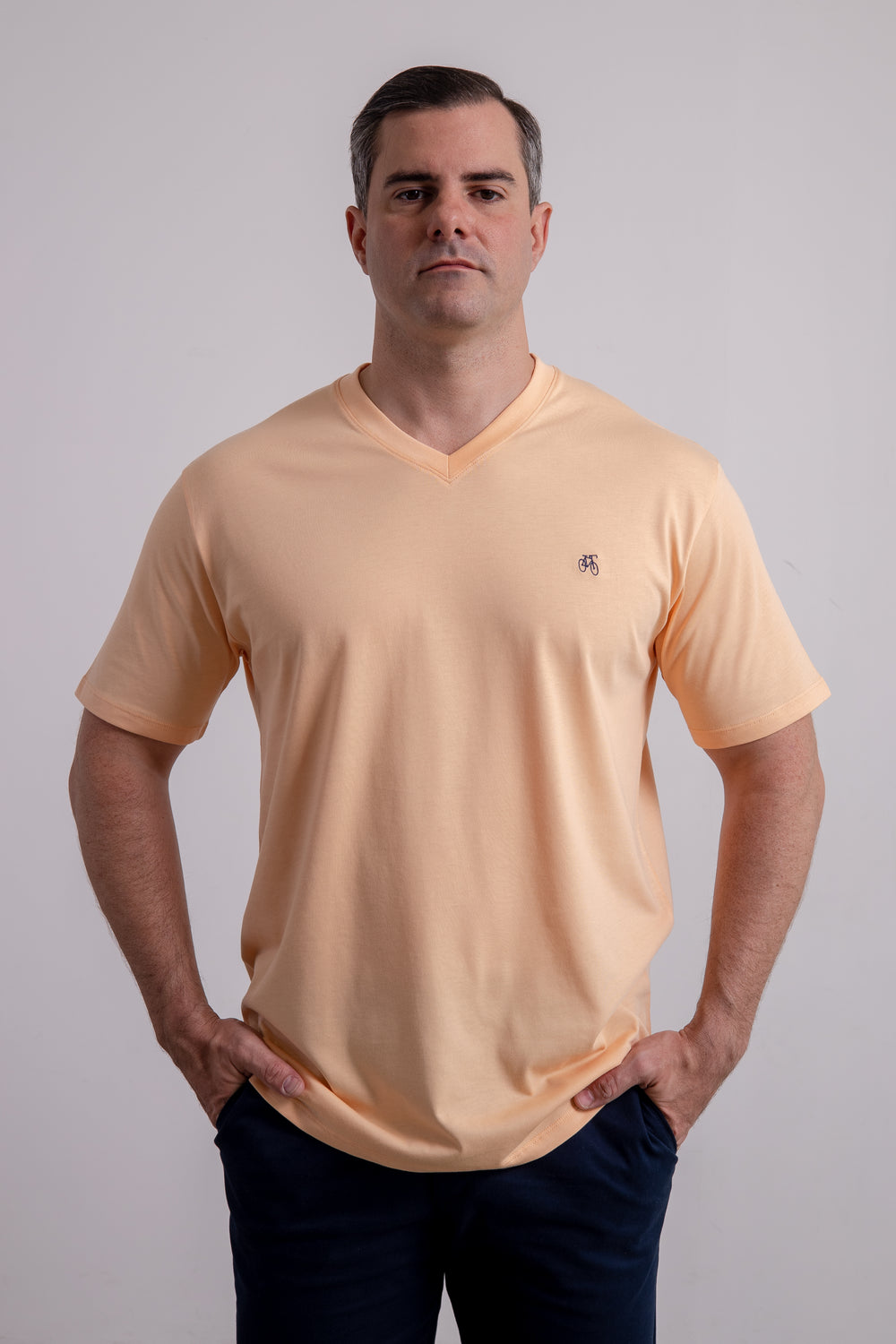 Franela Naranja Cuello V