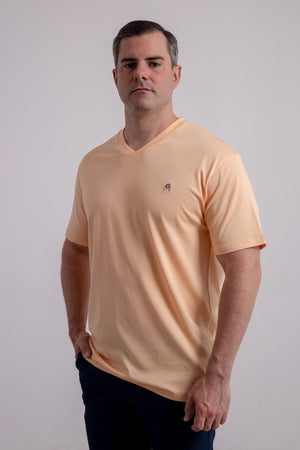 Franela Naranja Cuello V