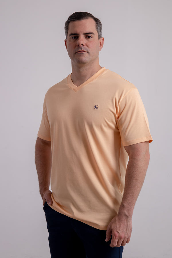 Franela Naranja Cuello V