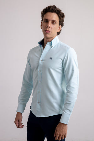Camisa Aguamarina Manga Larga