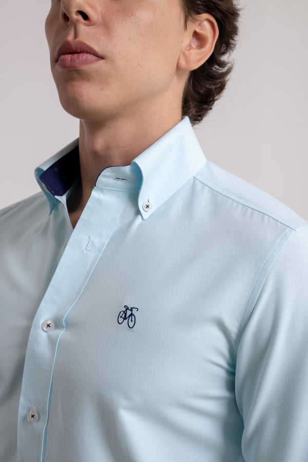 Camisa Aguamarina Manga Larga