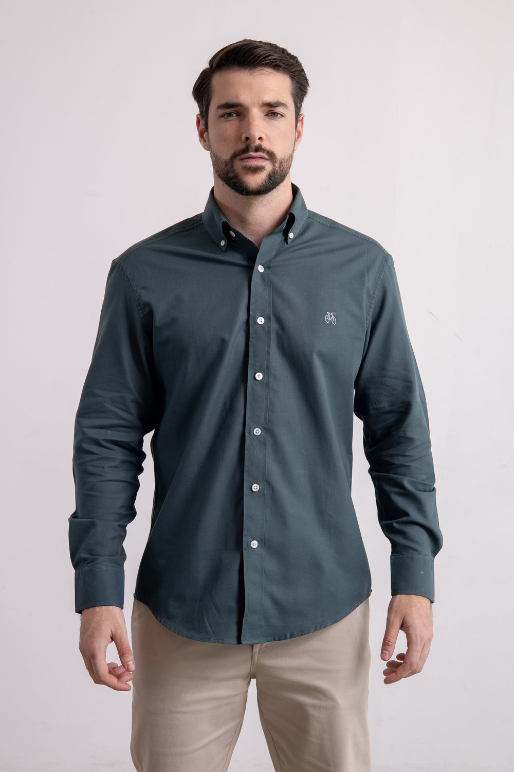 Camisa Verde Oliva Manga Larga