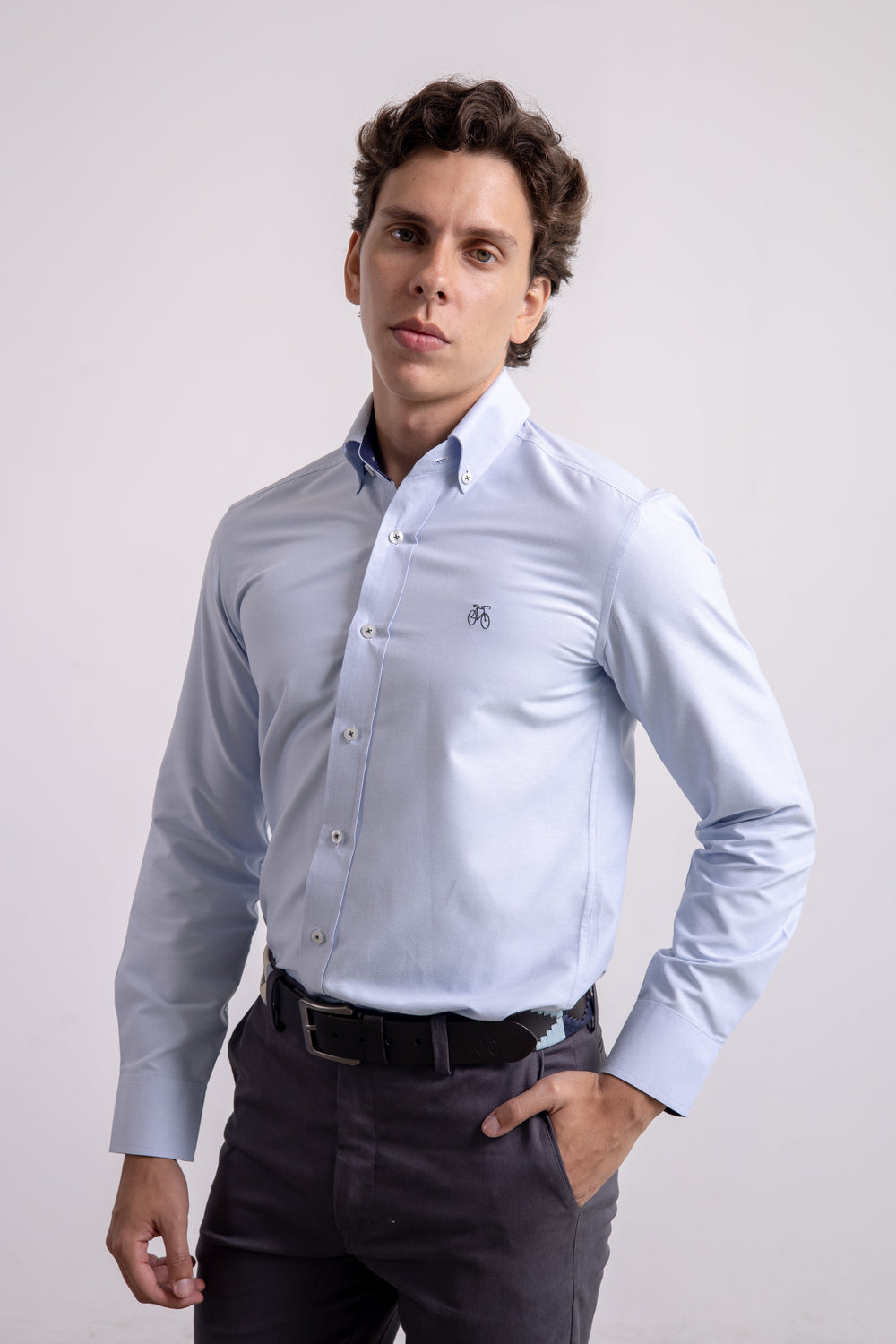 Camisa Azul Cielo Manga Larga