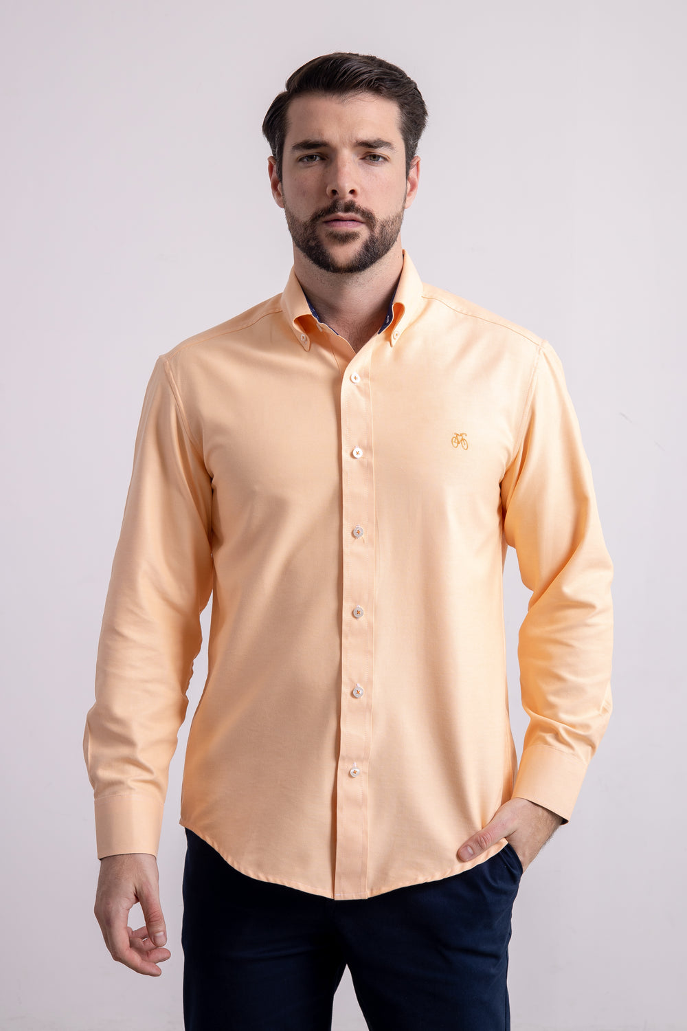 Camisa Naranja Manga Larga