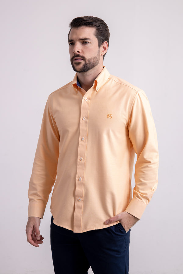 Camisa Naranja Manga Larga