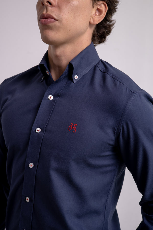 Camisa Azul Marino Manga Larga