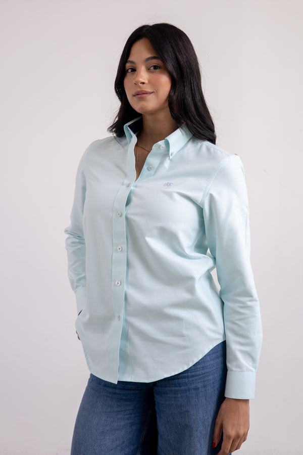Camisa Dama Aguamarina Button Down