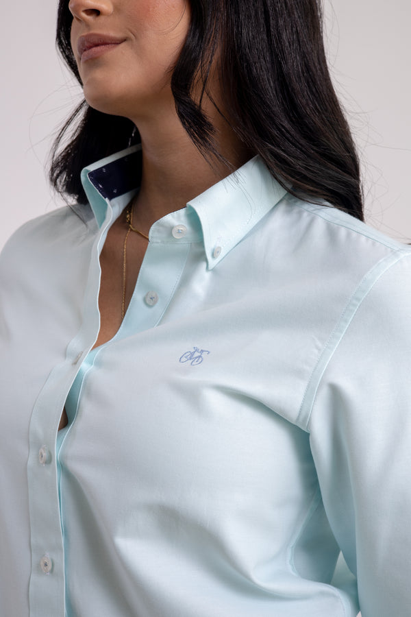 Camisa Dama Aguamarina Button Down