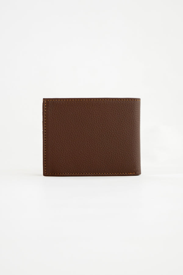 Billetera Marrón Corrugada
