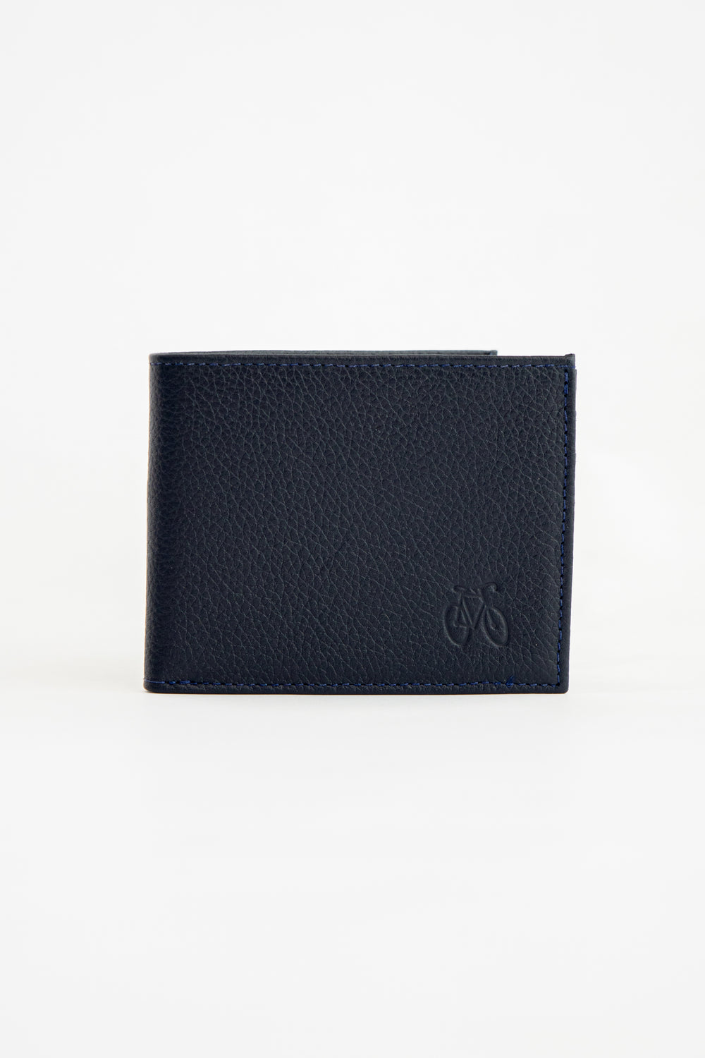 Billetera Piel Azul Marino Corrugada