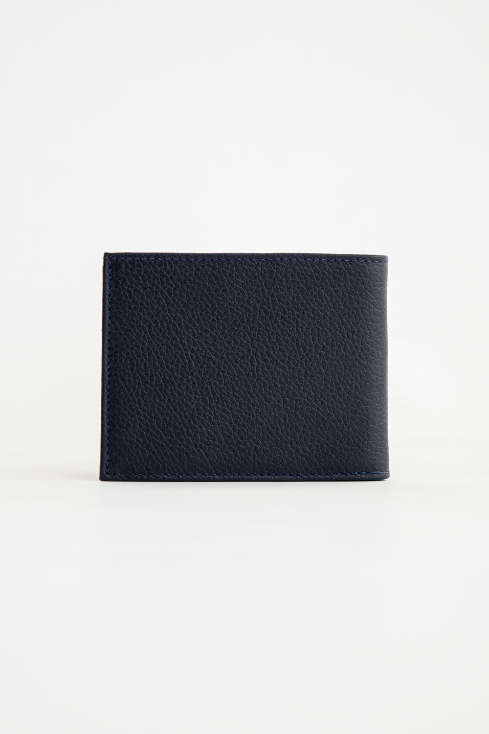 Billetera Piel Azul Marino Corrugada