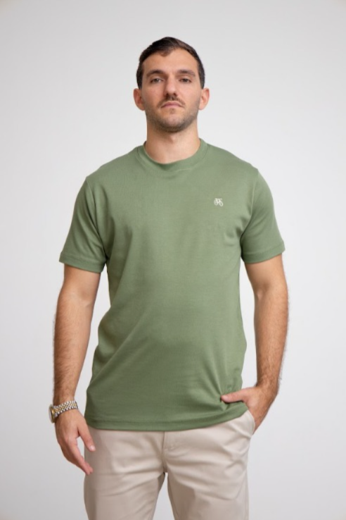 Franela Verde Intenso Cuello Redondo