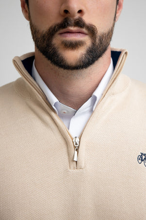 Suéter de cierre beige