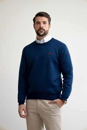 Suéter Cuello Redondo Azul Marino